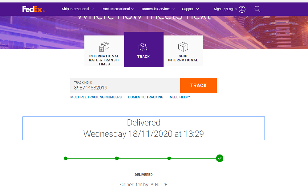 FedEx China to South Africa 6 days delivery